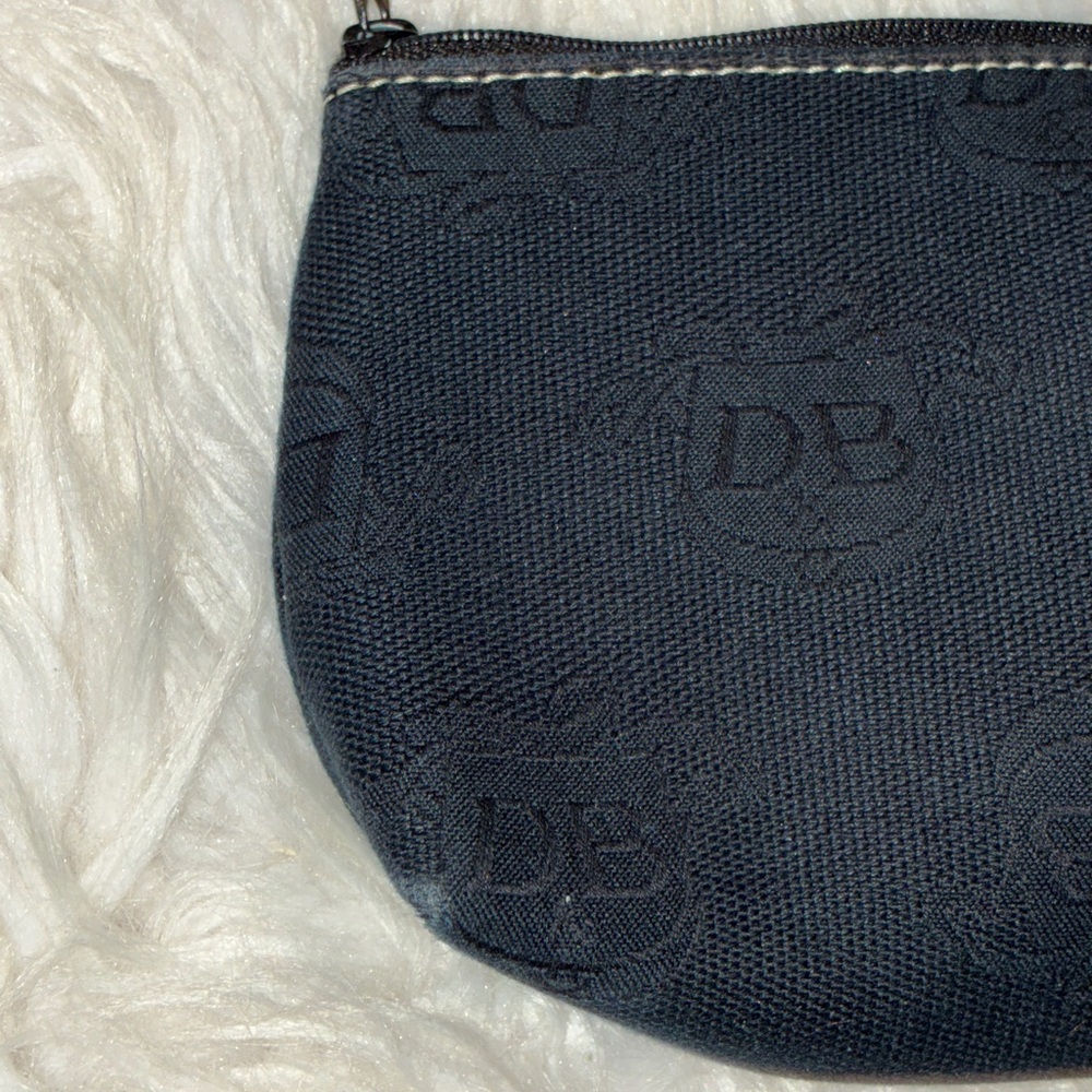 Dooney & Bourke Donegal Crest Leather Canvas Zipper Pouch - Picture 3 of 8